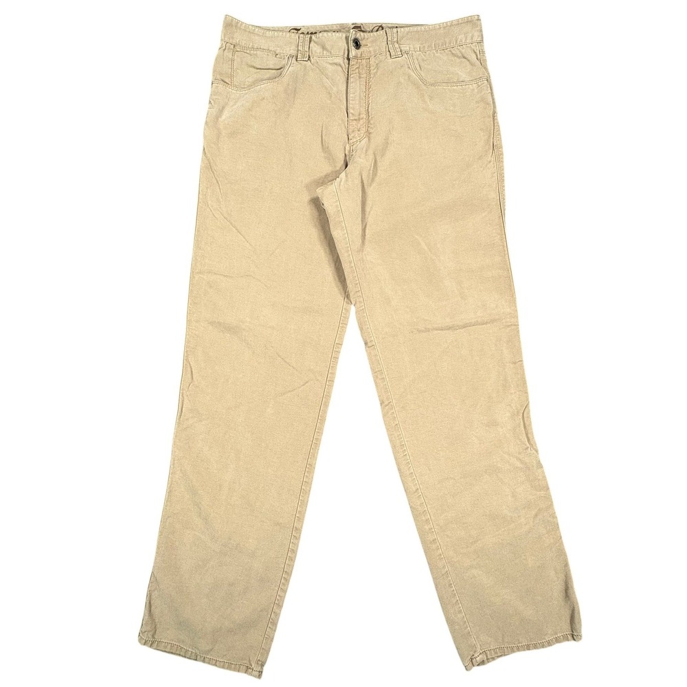 Tommy Bahama Straight Leg Pants Mens 34x32 Beige Lyocell Blend Five Pocket